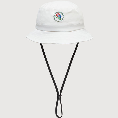 CIRCLE CORECOLOR LOGO BUCKET HAT WHITE