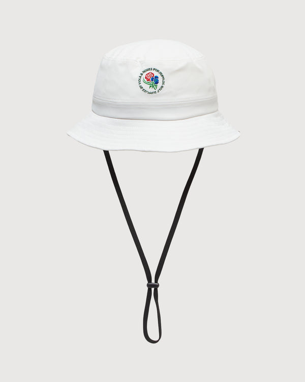 CIRCLE CORECOLOR LOGO BUCKET HAT WHITE