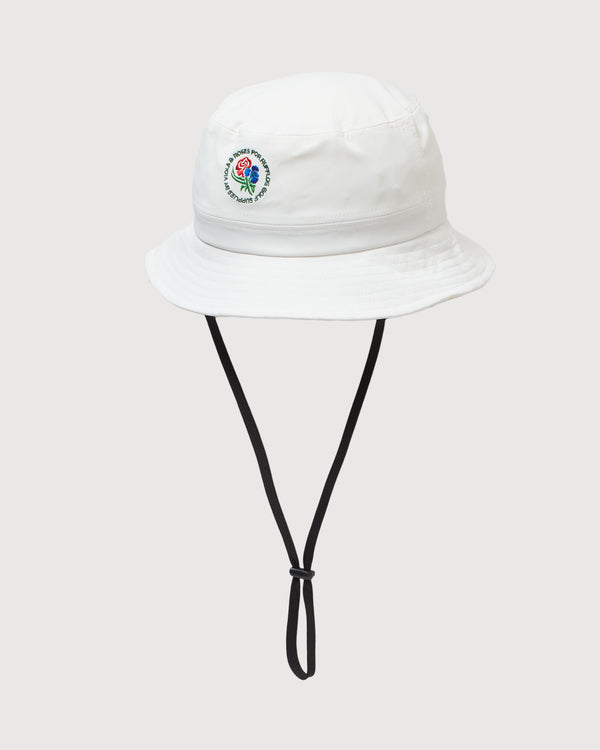 CIRCLE CORECOLOR LOGO BUCKET HAT WHITE