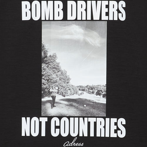 BOMB DRIVERS NOT COUNTRIES MOCK NECK BLACK