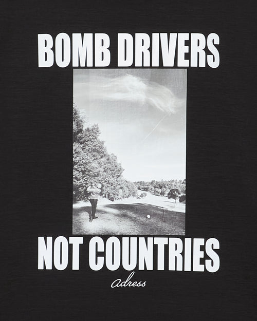 BOMB DRIVERS NOT COUNTRIES MOCK NECK BLACK