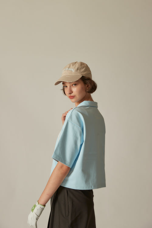 Sisterhood COLLEGE LOGO SHORT POLO BLUE