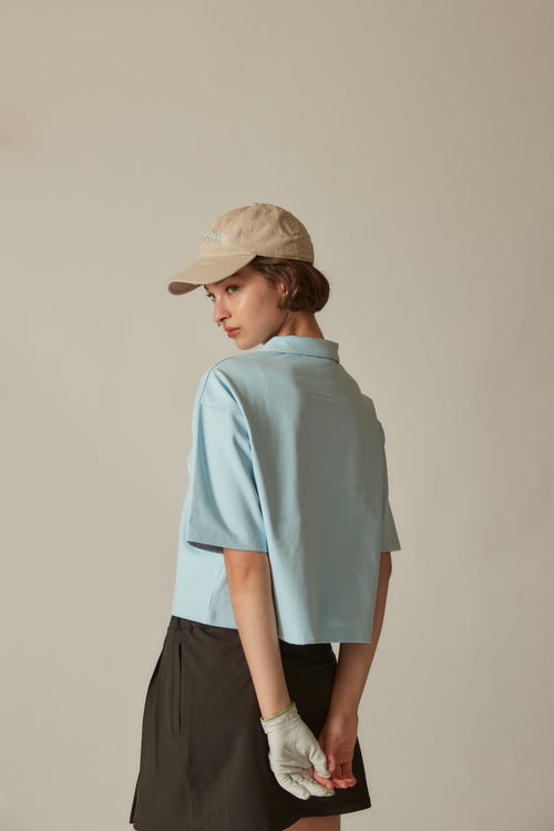 Sisterhood COLLEGE LOGO SHORT POLO BLUE
