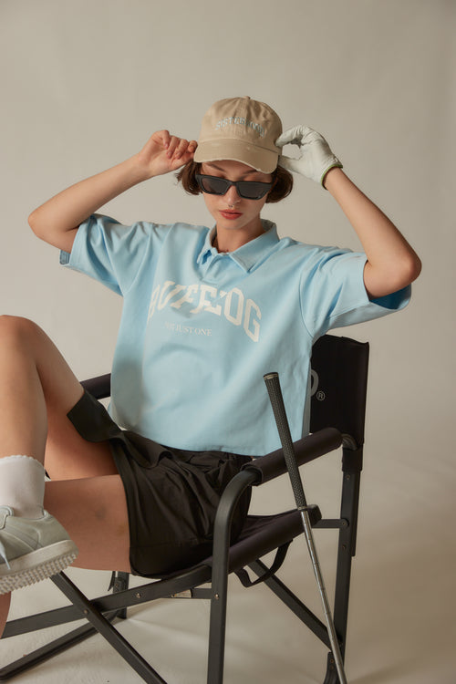 Sisterhood COLLEGE LOGO SHORT POLO BLUE