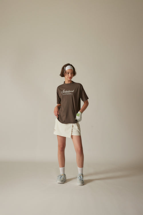 Sisterhood LETTER MOCK TEE CHARCOAL