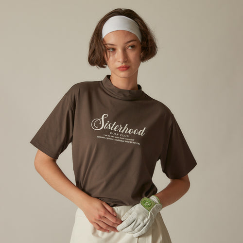 Sisterhood LETTER MOCK TEE CHARCOAL