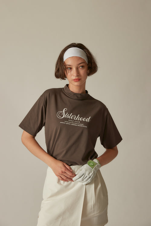Sisterhood LETTER MOCK TEE CHARCOAL