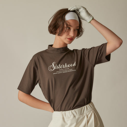 Sisterhood LETTER MOCK TEE CHARCOAL