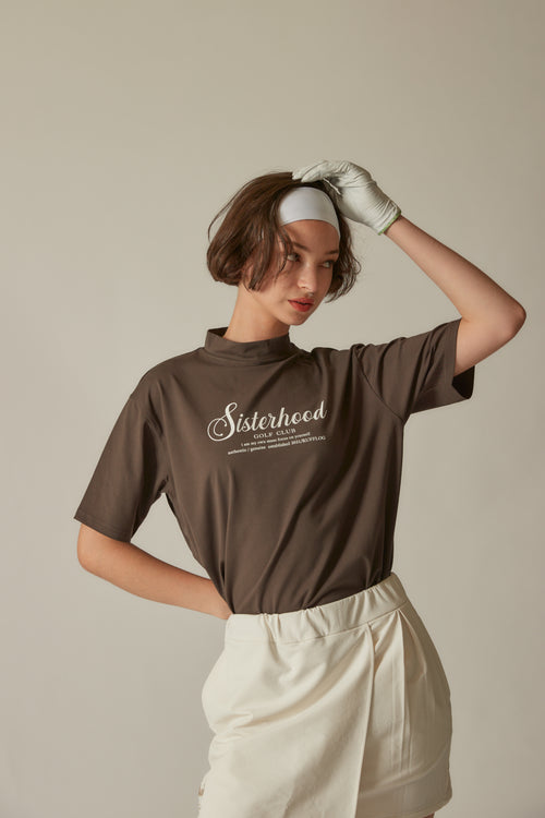 Sisterhood LETTER MOCK TEE CHARCOAL