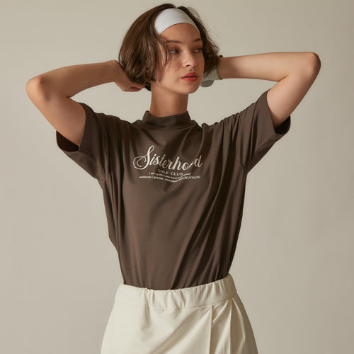 Sisterhood LETTER MOCK TEE CHARCOAL