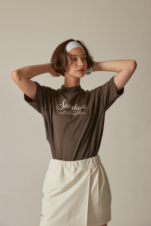 Sisterhood LETTER MOCK TEE CHARCOAL