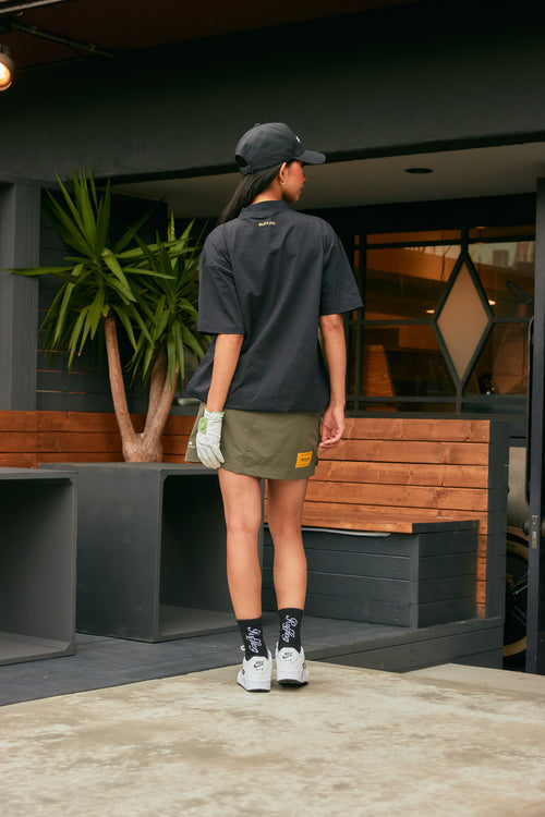 GG COLLEGE LOGO MOCK NECK BLACK