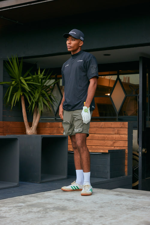 GG BACK POCKET MOCK NECK BLACK