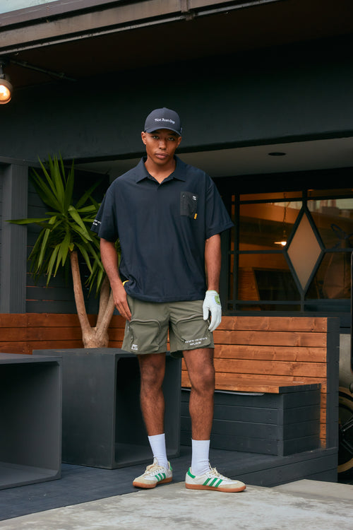 GG FRONT POCKET POLO BLACK