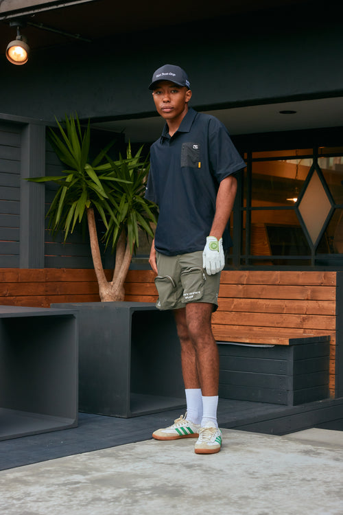 GG FRONT POCKET POLO BLACK