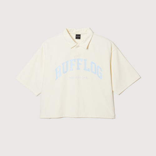 Sisterhood COLLEGE LOGO SHORT POLO WHITE