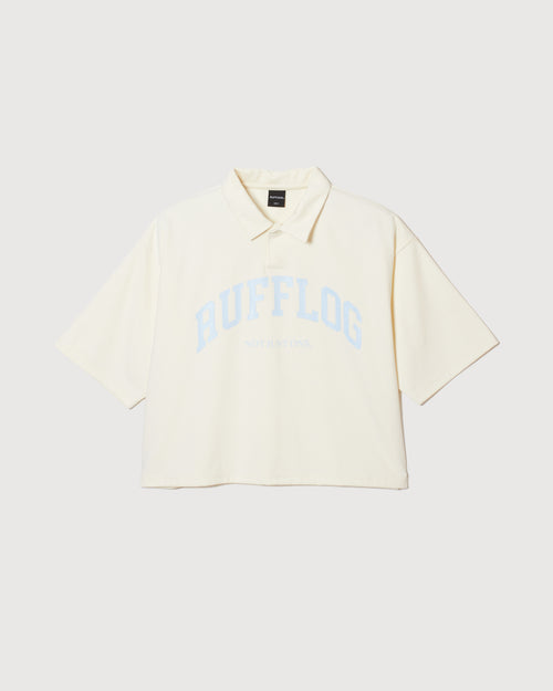 Sisterhood COLLEGE LOGO SHORT POLO WHITE