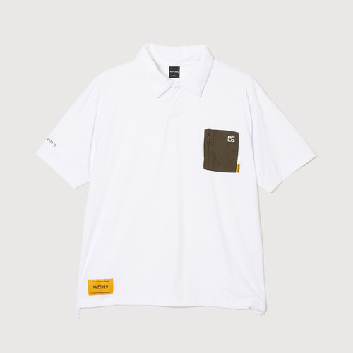 GG FRONT POCKET POLO WHITE