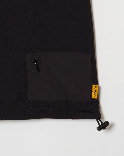 GG BACK POCKET MOCK NECK BLACK