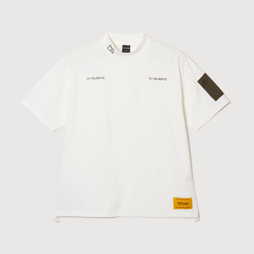 GG BACK POCKET MOCK NECK WHITE