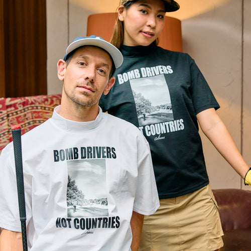 BOMB DRIVERS NOT COUNTRIES MOCK NECK WHITE