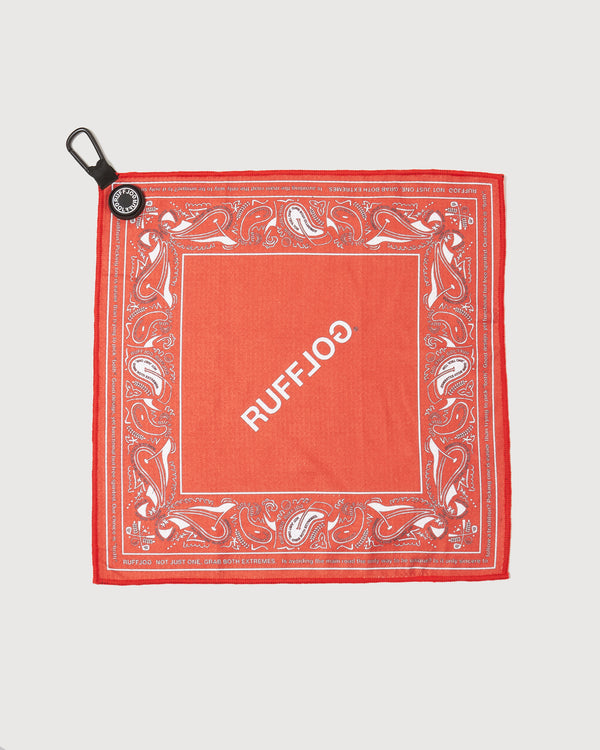 PAISLEY GOLF TOWEL RED