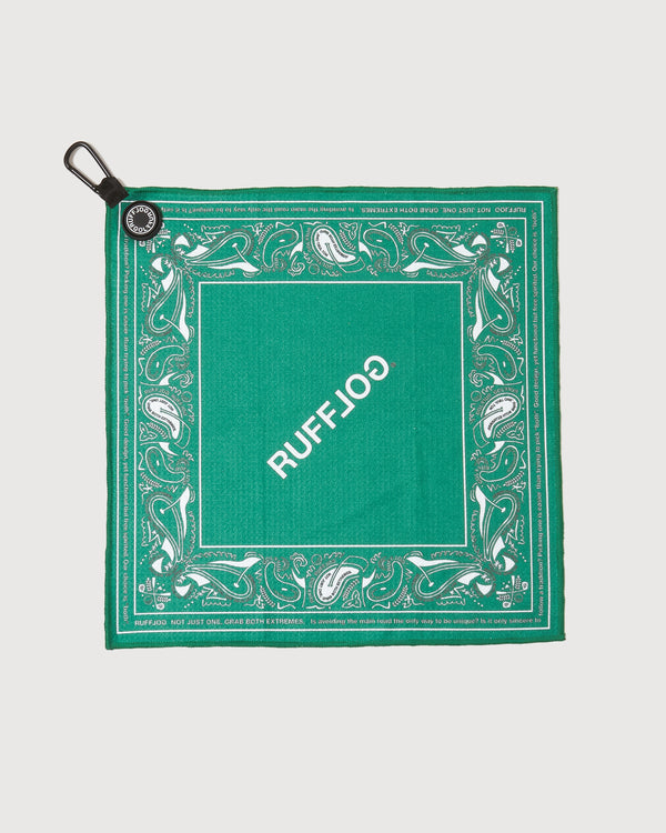 PAISLEY GOLF TOWEL GREEN