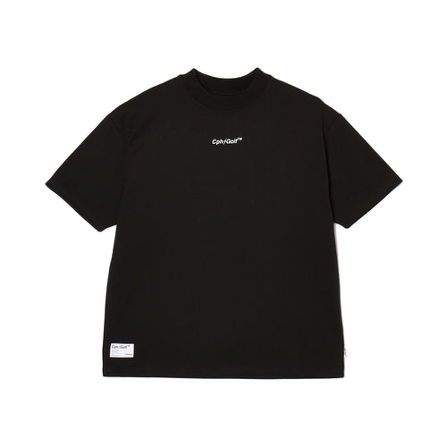 #THUNDER MOCK NECK TEE BLACK