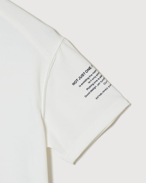 WM VERTICAL LOGO MOCK NECK SHIRTS WHITE