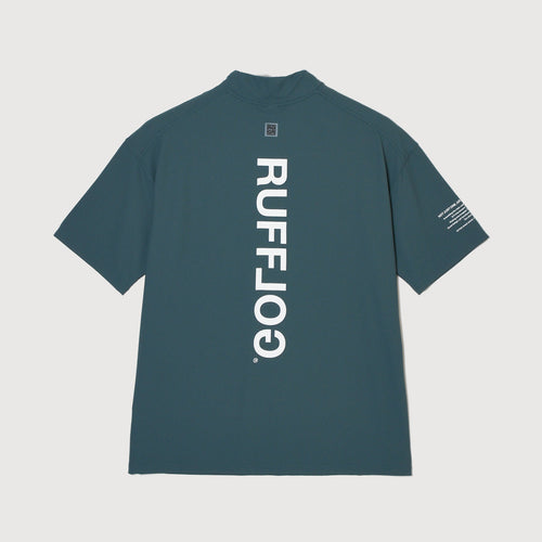 VERTICAL LOGO MOCK TEE GREEN