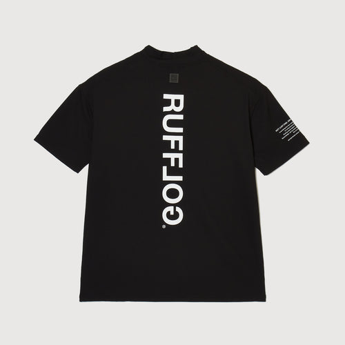 VERTICAL LOGO MOCK TEE BLACK