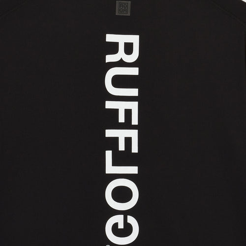 VERTICAL LOGO MOCK TEE BLACK