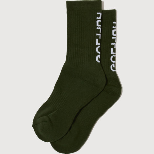 RUFFLOG LOGO 2P SOCKS BLACK/GREEN