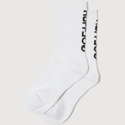 RUFFLOG LOGO 2P SOCKS BLACK/WHITE