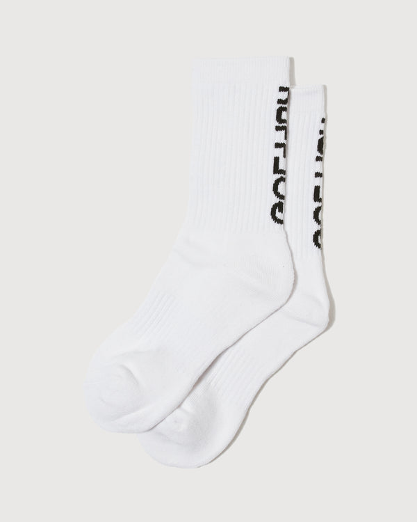 RUFFLOG LOGO 2P SOCKS BLACK/WHITE