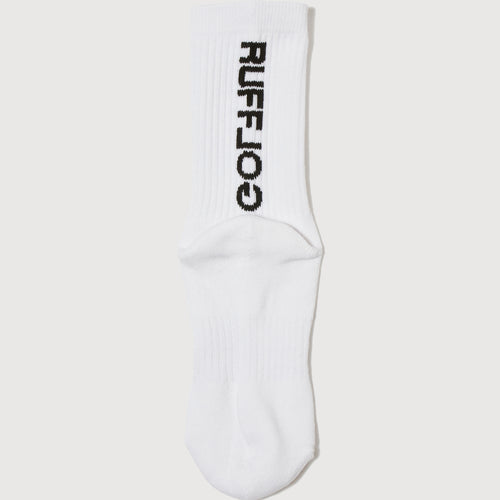 RUFFLOG LOGO 2P SOCKS BLACK/WHITE