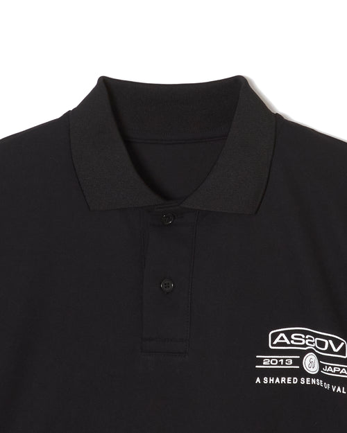 AS2OV×Cph/Golf™ #OVERSIZED S/S POLO BLACK
