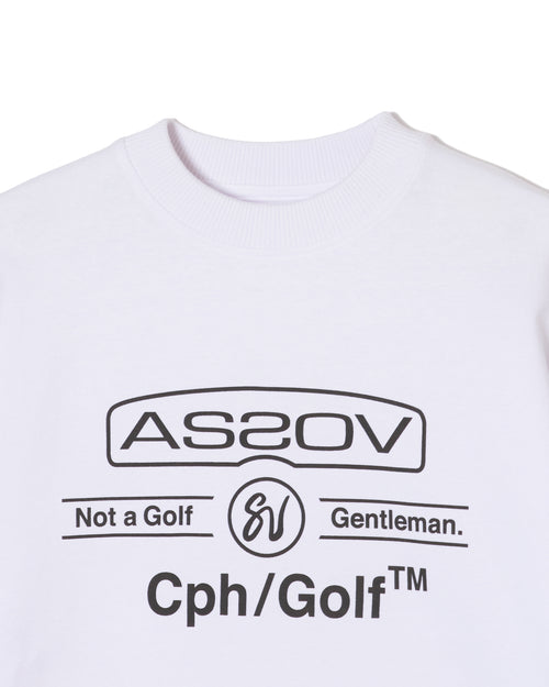 AS2OV×Cph/Golf™ #OVERSIZED MOCK NECK TEE WHITE
