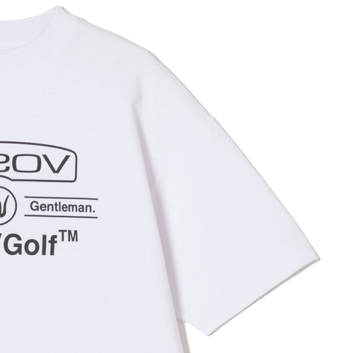 AS2OV×Cph/Golf™ #OVERSIZED MOCK NECK TEE WHITE