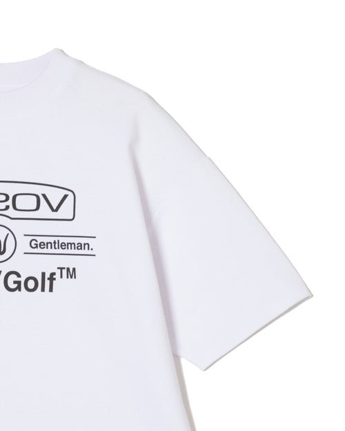AS2OV×Cph/Golf™ #OVERSIZED MOCK NECK TEE WHITE