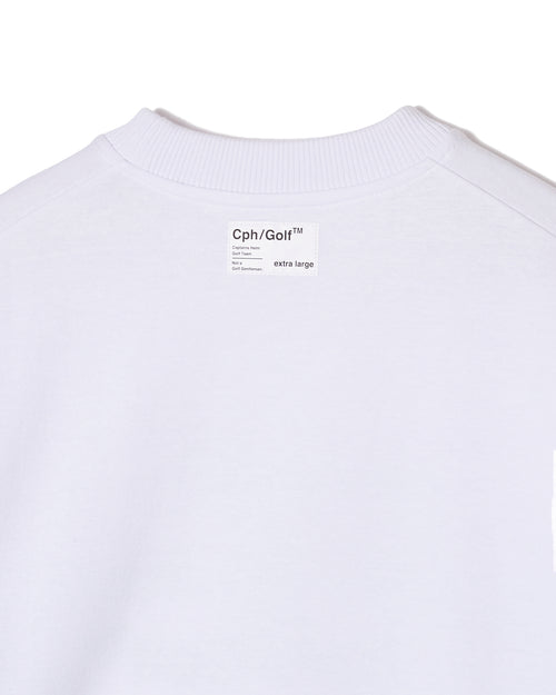 AS2OV×Cph/Golf™ #OVERSIZED MOCK NECK TEE WHITE