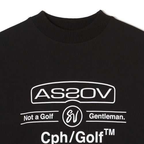 AS2OV×Cph/Golf™ #OVERSIZED MOCK NECK TEE BLACK