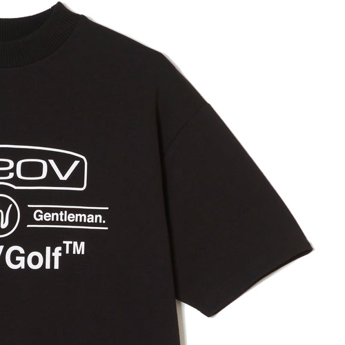 AS2OV×Cph/Golf™ #OVERSIZED MOCK NECK TEE BLACK