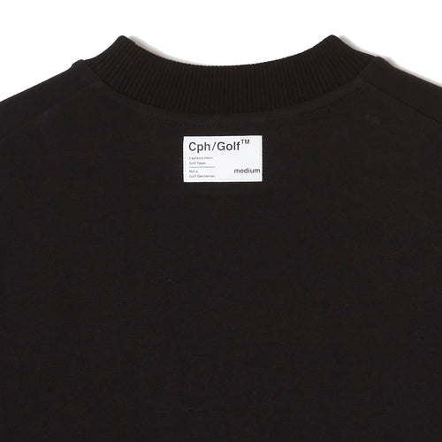 AS2OV×Cph/Golf™ #OVERSIZED MOCK NECK TEE BLACK