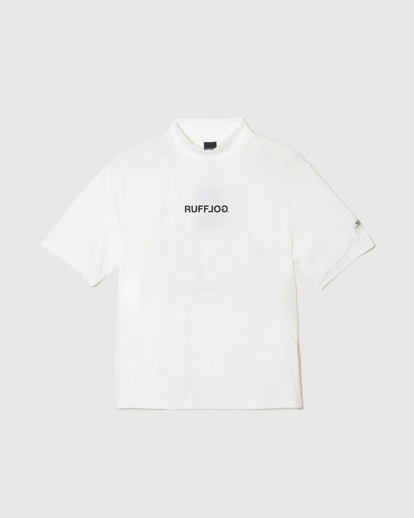 24S SQUARE RG LOGO MOCK NECK WHITE