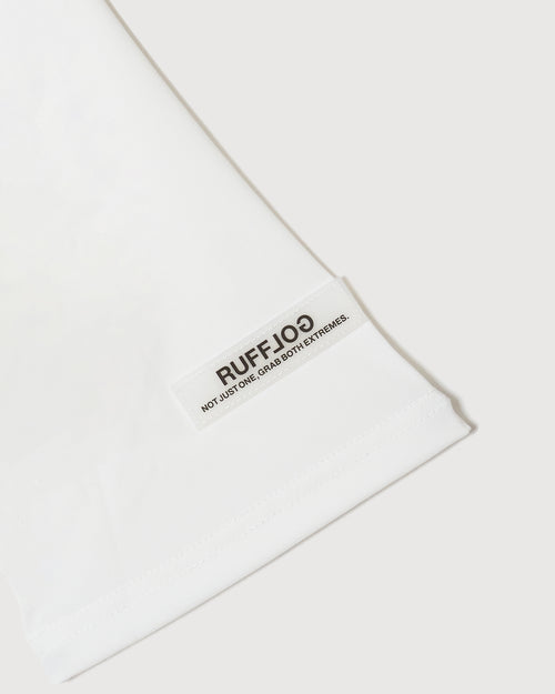 24S SQUARE RG LOGO MOCK NECK WHITE
