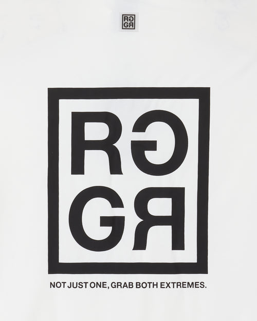 24S SQUARE RG LOGO MOCK NECK WHITE
