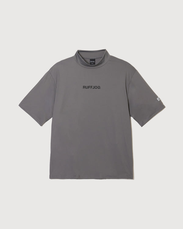 24S SQUARE RG LOGO MOCK NECK GRAY