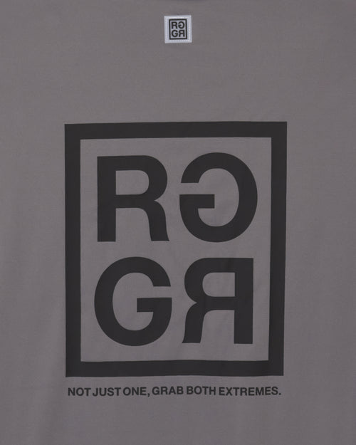 24S SQUARE RG LOGO MOCK NECK GRAY