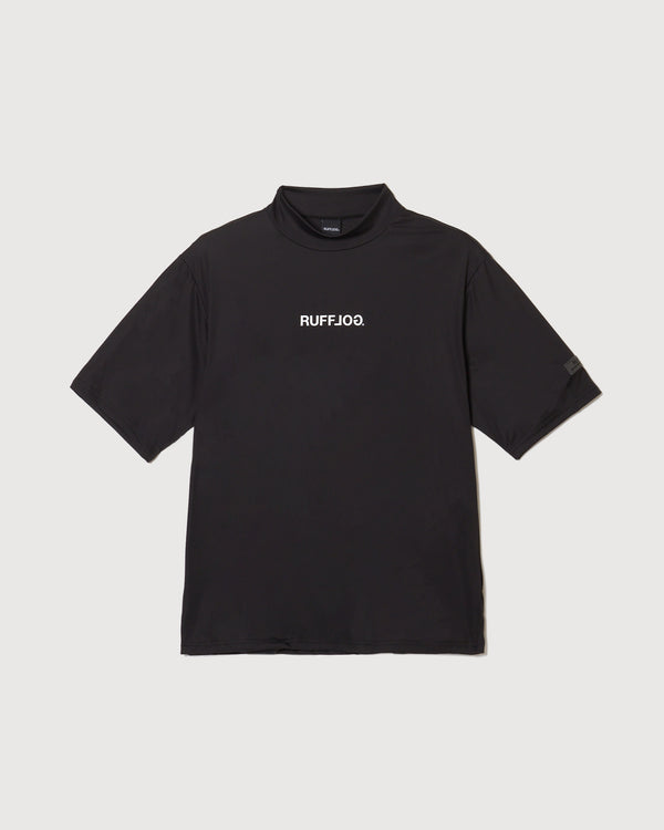 24S SQUARE RG LOGO MOCK NECK BLACK